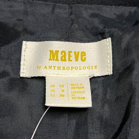 Maeve Roll-Sleeve Blazer-Black-NWT Size 6 - Picture 8 of 13